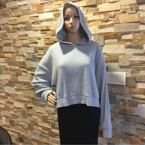 Women's Gray Hooded Top - Picture 1 of 8